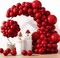 129pcs Ruby Red Balloons Different Sizes 18 12 10 5 Inches for Garland Arch, Premium Red Latex Balloons for Birthday Wedding Valentine's Day Christmas Party Decoration